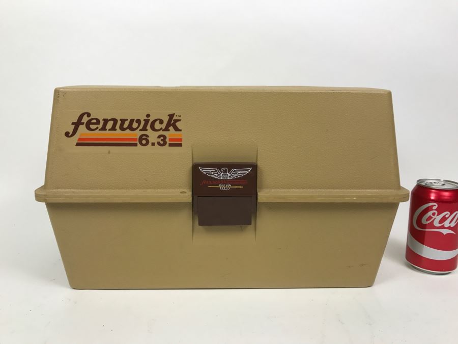 Fenwick 6.3 Fishing Tackle Box With Fishing Tackle Lures And Knife
