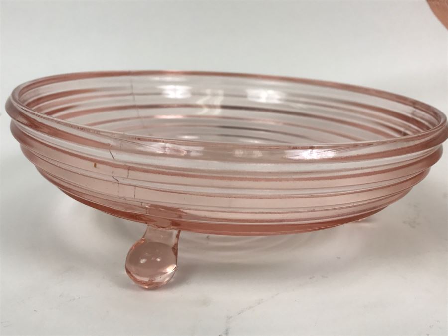 Pair Of Pink Depression Glass Bowls [Photo 3]