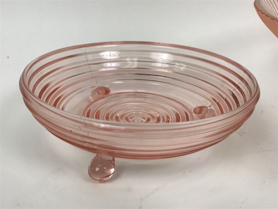 Pair Of Pink Depression Glass Bowls [Photo 5]