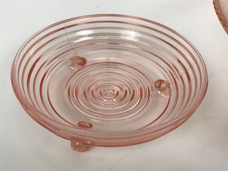Pair Of Pink Depression Glass Bowls [Photo 6]