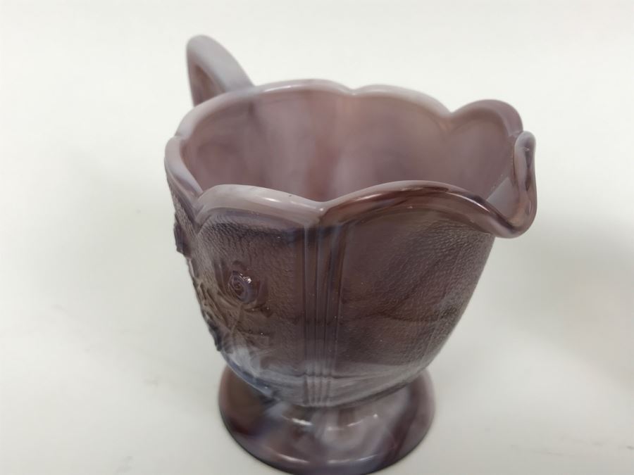 Marbled Milk Glass Creamer And Sugar Set [Photo 10]