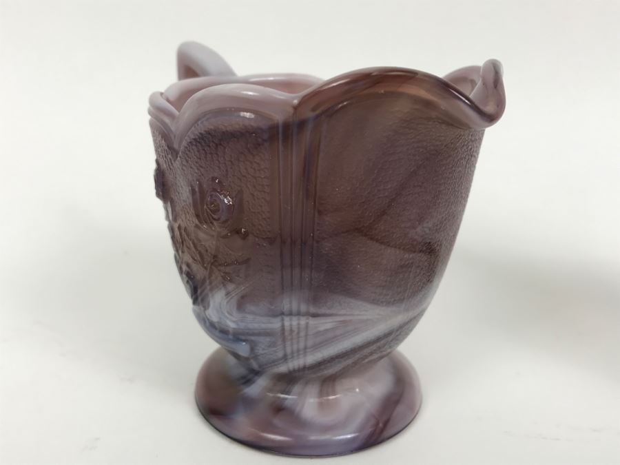 Marbled Milk Glass Creamer And Sugar Set [Photo 9]