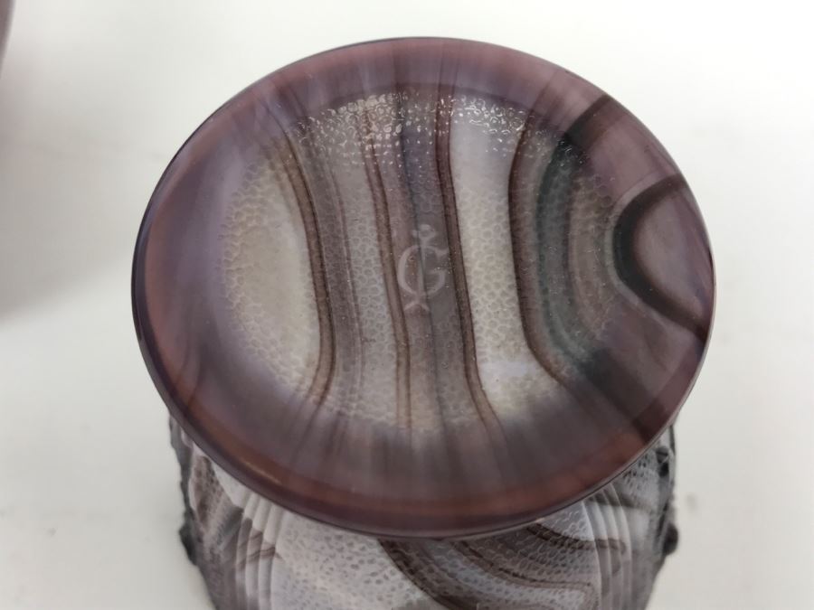 Marbled Milk Glass Creamer And Sugar Set [Photo 11]