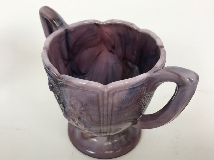 Marbled Milk Glass Creamer And Sugar Set [Photo 7]