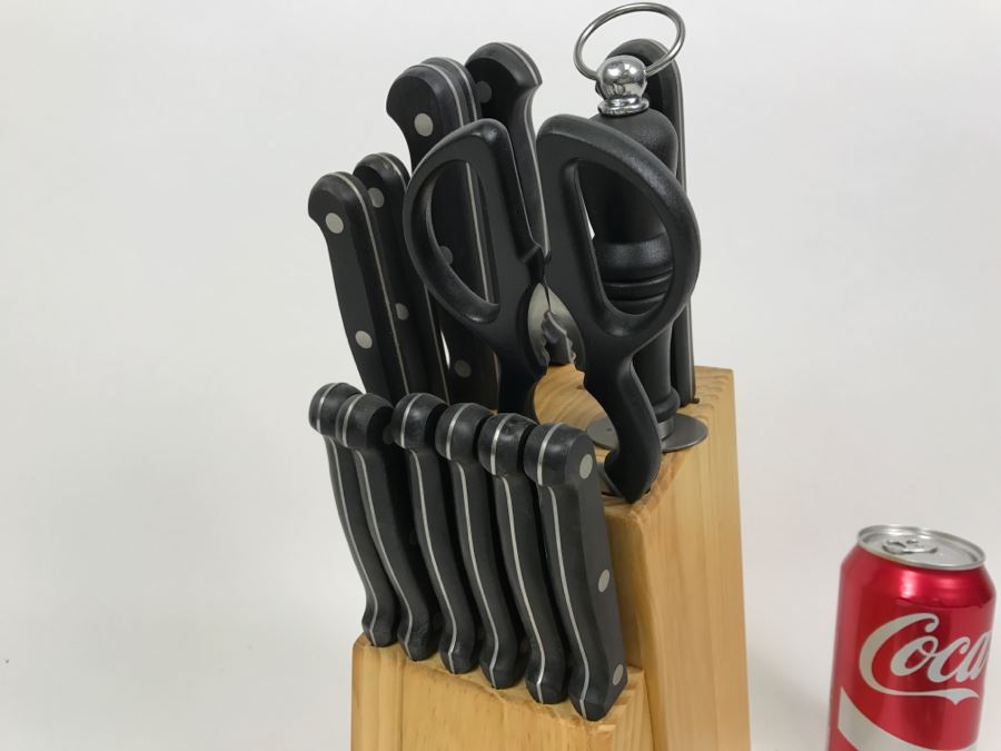 Pair Of Knife Sets With Wooden Knife Holder [Photo 2]
