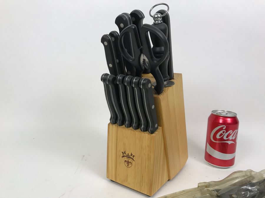 Pair Of Knife Sets With Wooden Knife Holder [Photo 4]