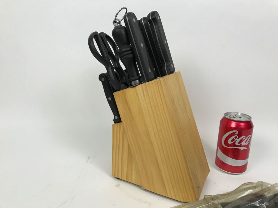 Pair Of Knife Sets With Wooden Knife Holder [Photo 6]