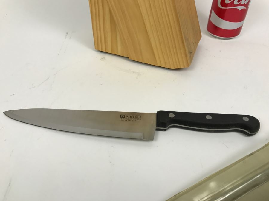 Pair Of Knife Sets With Wooden Knife Holder [Photo 7]