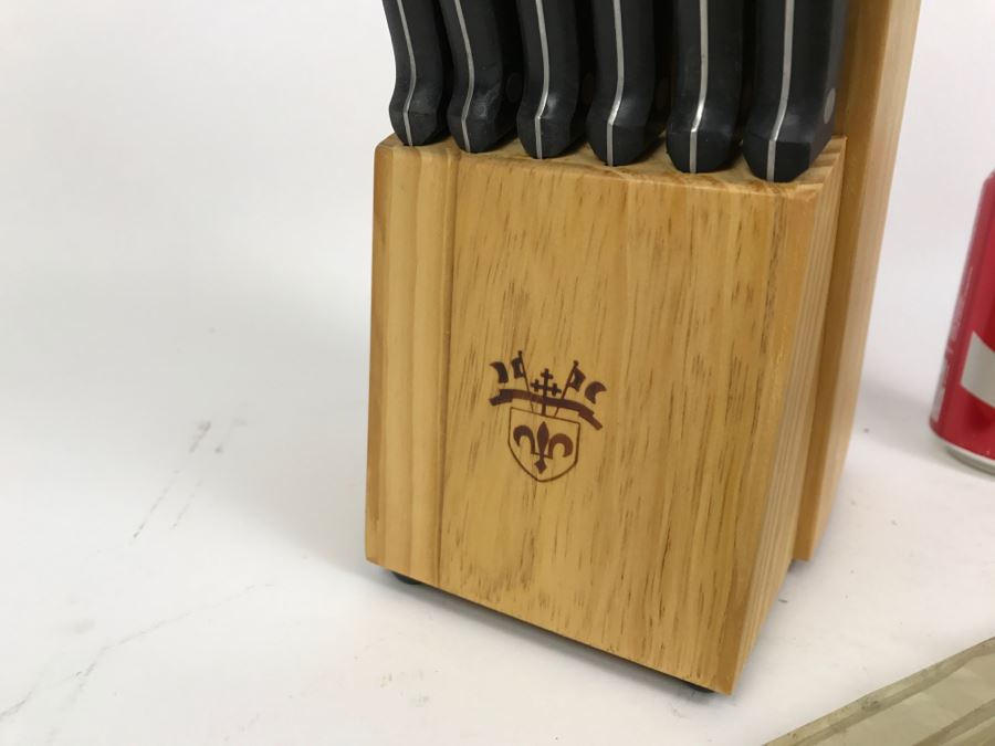 Pair Of Knife Sets With Wooden Knife Holder [Photo 5]