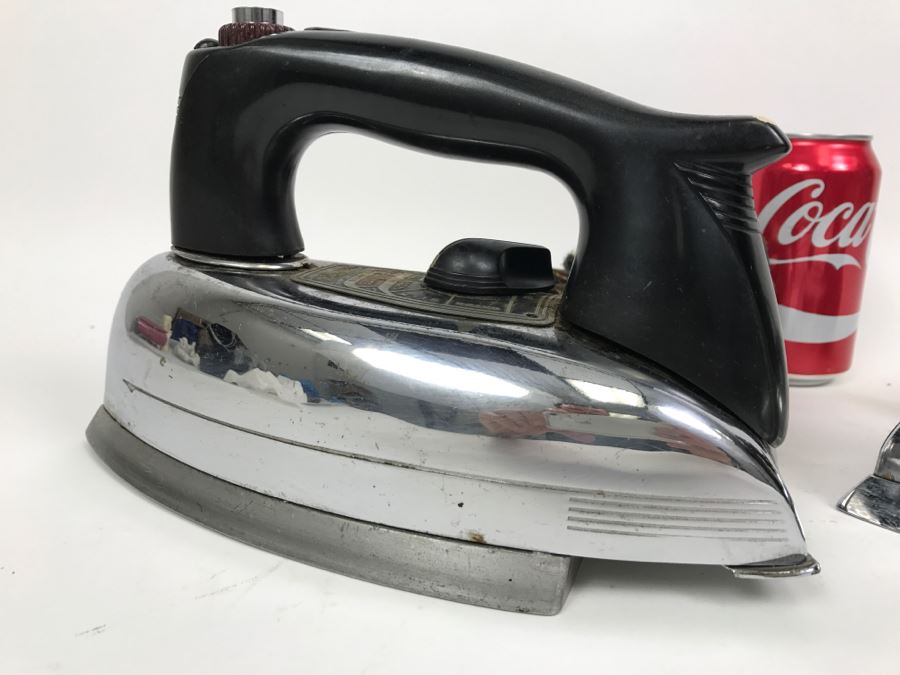 Pair Of Vintage Art Deco Irons [Photo 2]