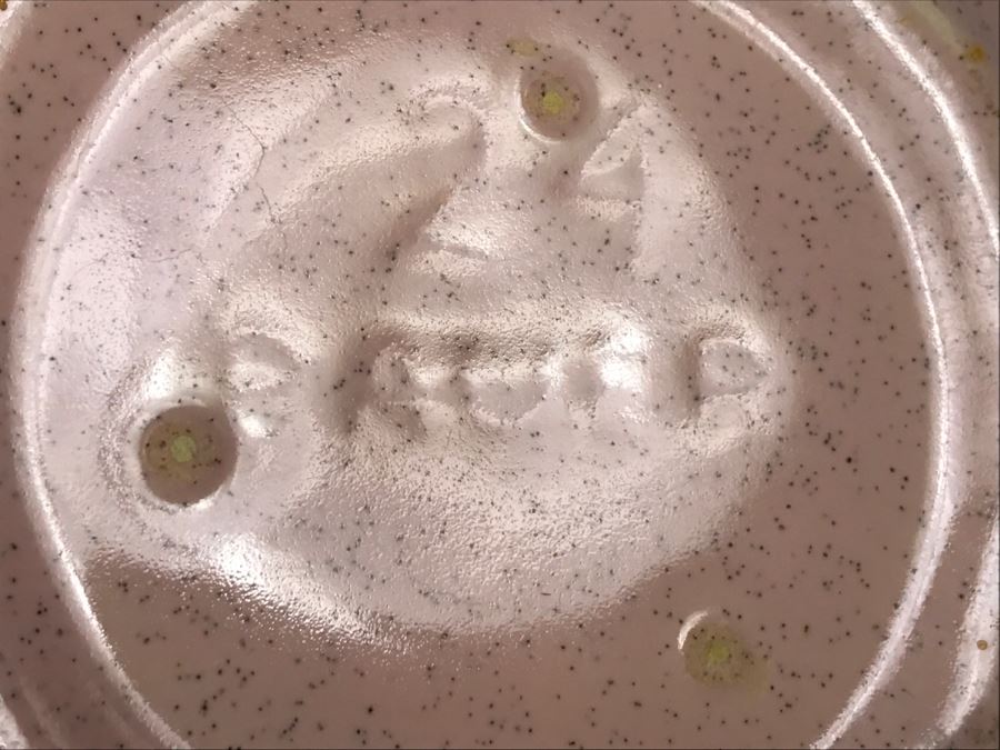 Flower Arragement Lot With Frogs And Pink BAUER Pot [Photo 3]