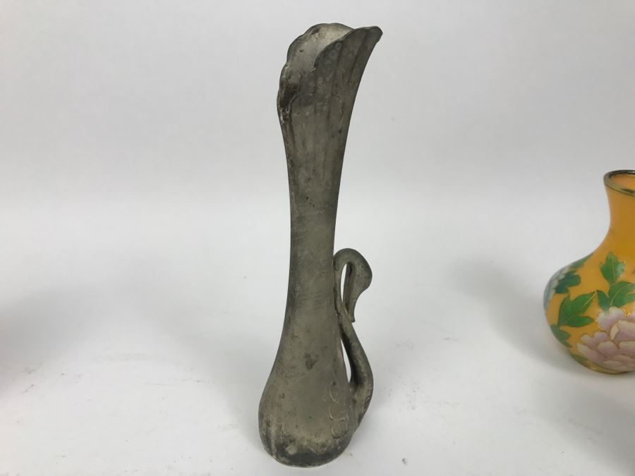 Hand Painted Asian Egg, Lenox Hummingbird And (2) Vases [Photo 17]