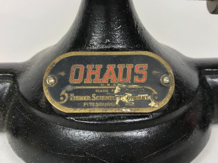 Vintage OHAUS Scale With Weights And Custom Box [Photo 6]