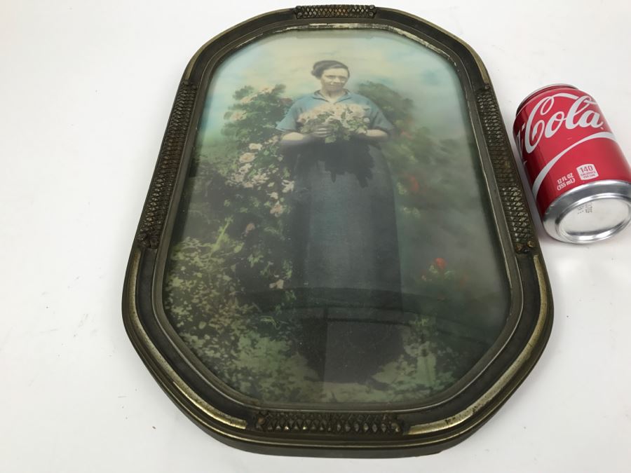Vintage Colorized Photograph In Vintage Frame With Domed Glass [Photo 2]