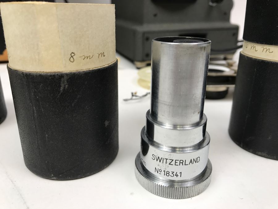 Paillard Bolex Model G Projector With Carrying Case, Manual, Kern Paillard Lenses And Accessories [Photo 27]