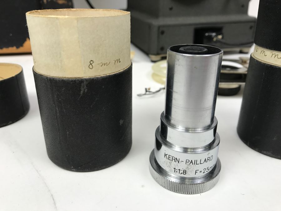 Paillard Bolex Model G Projector With Carrying Case, Manual, Kern Paillard Lenses And Accessories [Photo 28]