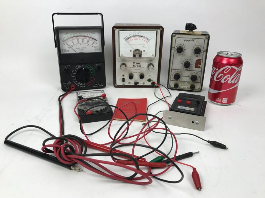 Various Electronic Meters Gauges Including Triplett The Might Mite VOM Model 310-V0M [Photo 2]