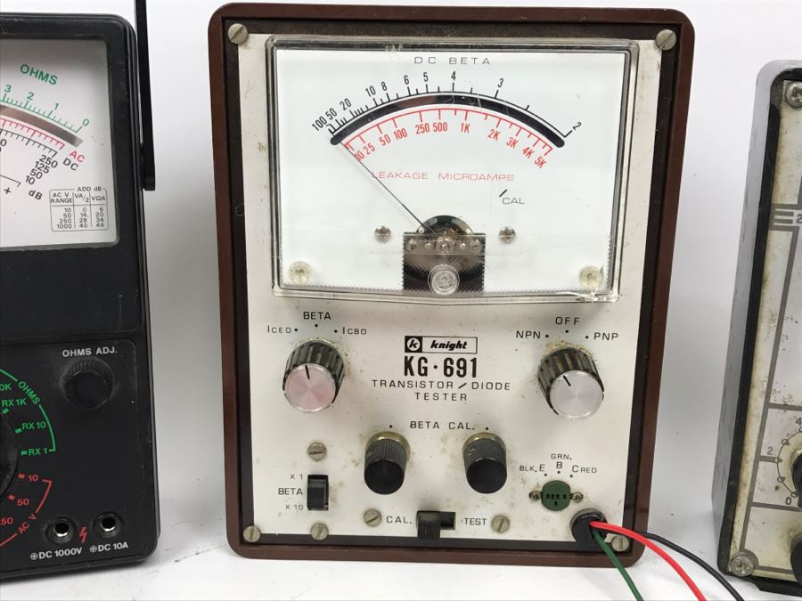 Various Electronic Meters Gauges Including Triplett The Might Mite VOM Model 310-V0M [Photo 14]