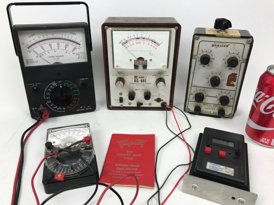 Various Electronic Meters Gauges Including Triplett The Might Mite VOM Model 310-V0M [Photo 3]