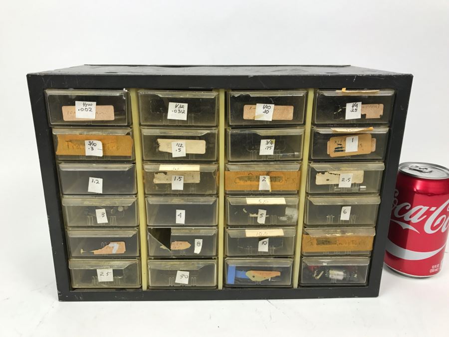 Metal Cabinet With Plastic Bins Filled With Various Fuses [Photo 1]