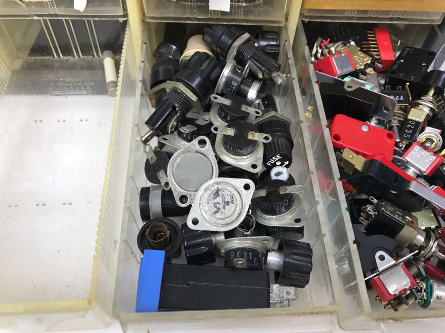 Metal Cabinet With Plastic Bins Filled With Various Fuses [Photo 9]