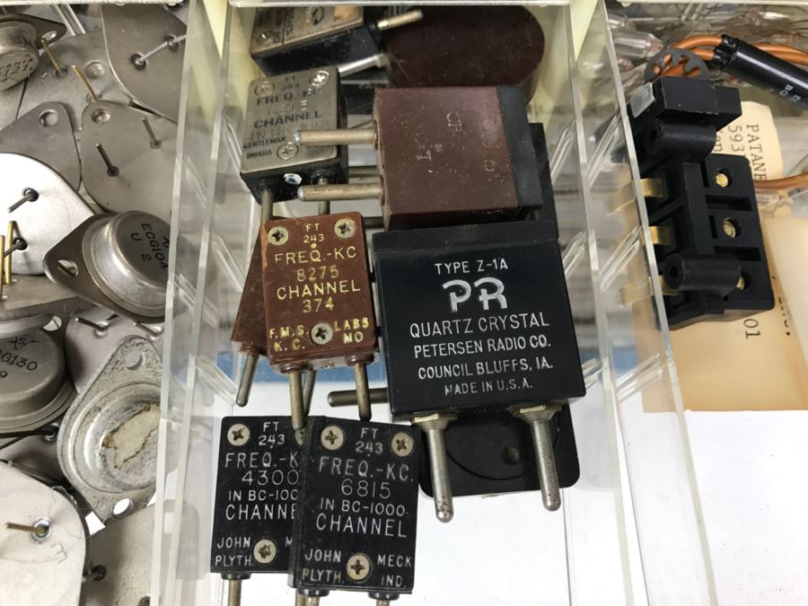 Large Metal Cabinet With Plastic Bins Loaded With Electronic Components - See All Photos [Photo 22]