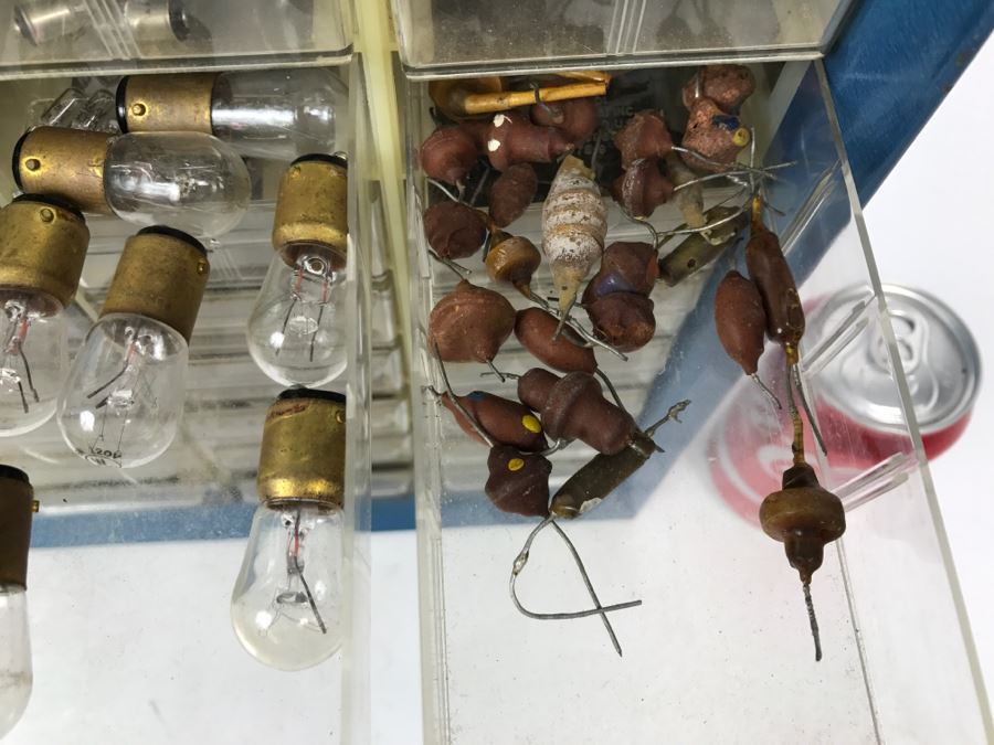 Large Metal Cabinet With Plastic Bins Loaded With Electronic Components - See All Photos [Photo 19]