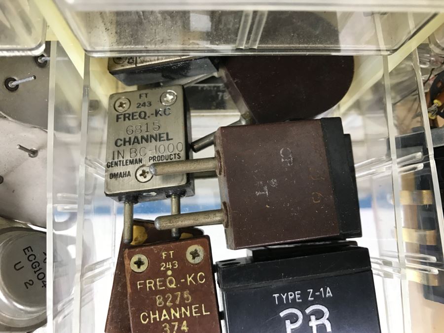 Large Metal Cabinet With Plastic Bins Loaded With Electronic Components - See All Photos [Photo 25]