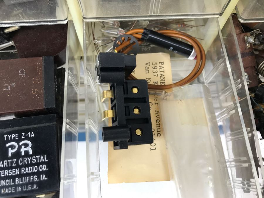 Large Metal Cabinet With Plastic Bins Loaded With Electronic Components - See All Photos [Photo 26]