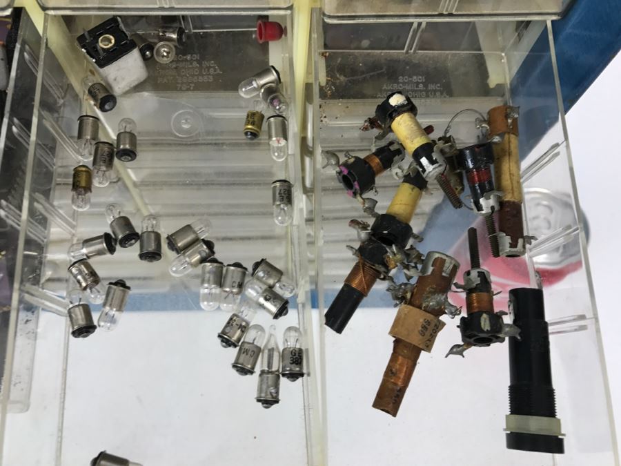 Large Metal Cabinet With Plastic Bins Loaded With Electronic Components - See All Photos [Photo 15]