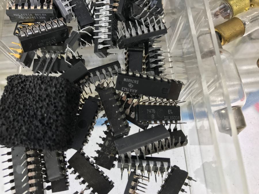 Large Metal Cabinet With Plastic Bins Loaded With Electronic Components - See All Photos [Photo 10]