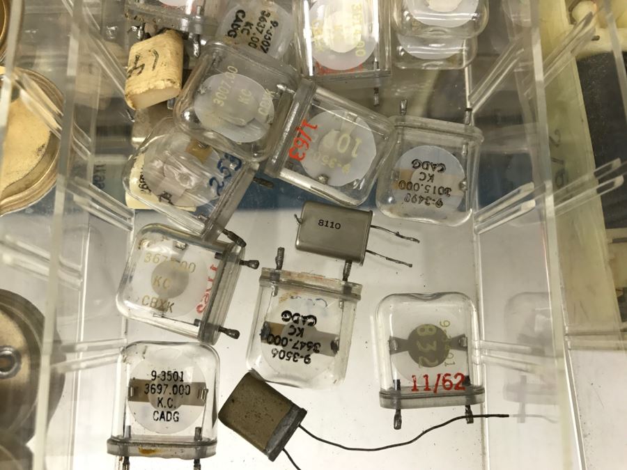 Large Metal Cabinet With Plastic Bins Loaded With Electronic Components - See All Photos [Photo 50]