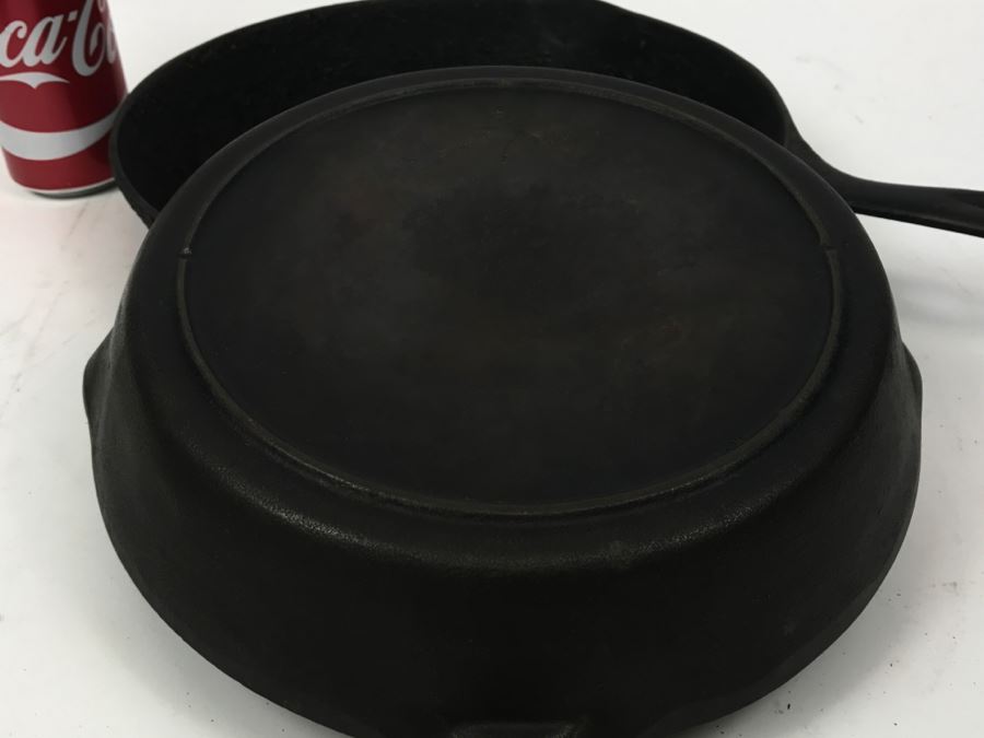(4) Cast Iron Skillets - Largest Skillet Is A 'Wagner' Sidney 0 10 [Photo 8]