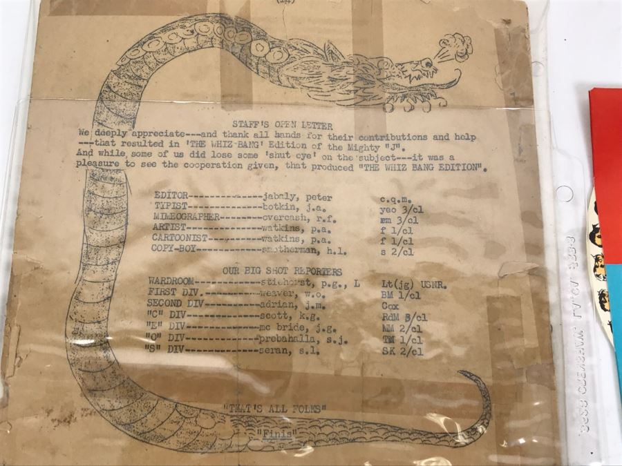 WWII Newsletter, Naval Patch, 1957 Long Beach BSA Patch And Carnation Advertising Presidents Of The U.S. [Photo 12]