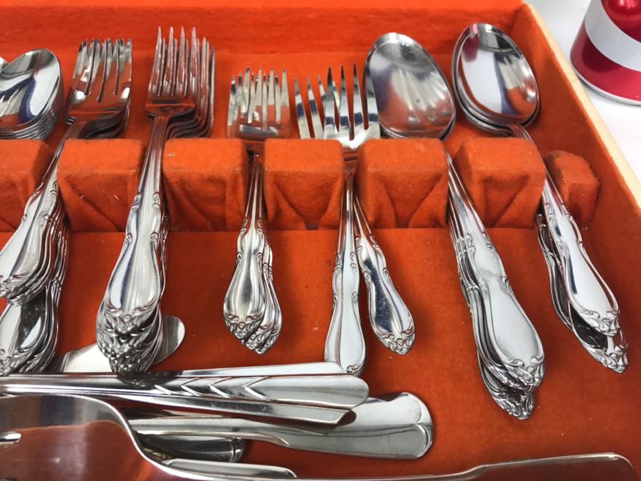 Simeon L. & George H. Rogers Company Stainless Flatware Set By Oneida Ltd. Silversmiths [Photo 6]