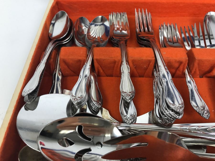 Simeon L. & George H. Rogers Company Stainless Flatware Set By Oneida Ltd. Silversmiths [Photo 5]