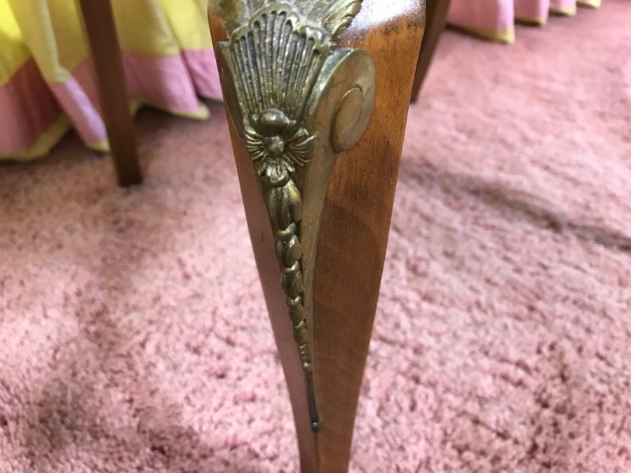 Stunning Italian Designer Wooden Bench And Armchair With Gilt Wood Carvings And Bronze Mounts [Photo 16]