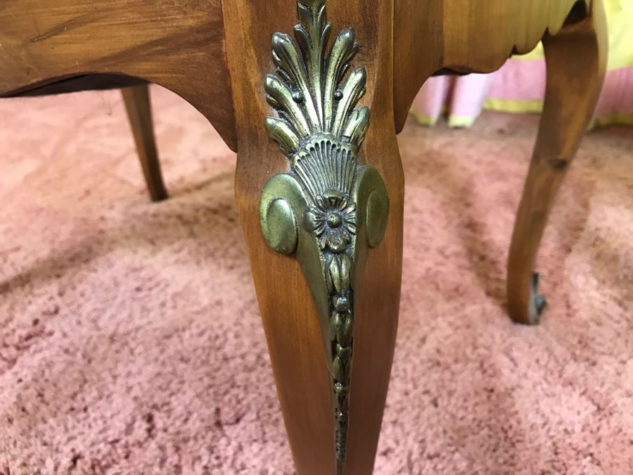 Stunning Italian Designer Wooden Bench And Armchair With Gilt Wood Carvings And Bronze Mounts [Photo 19]