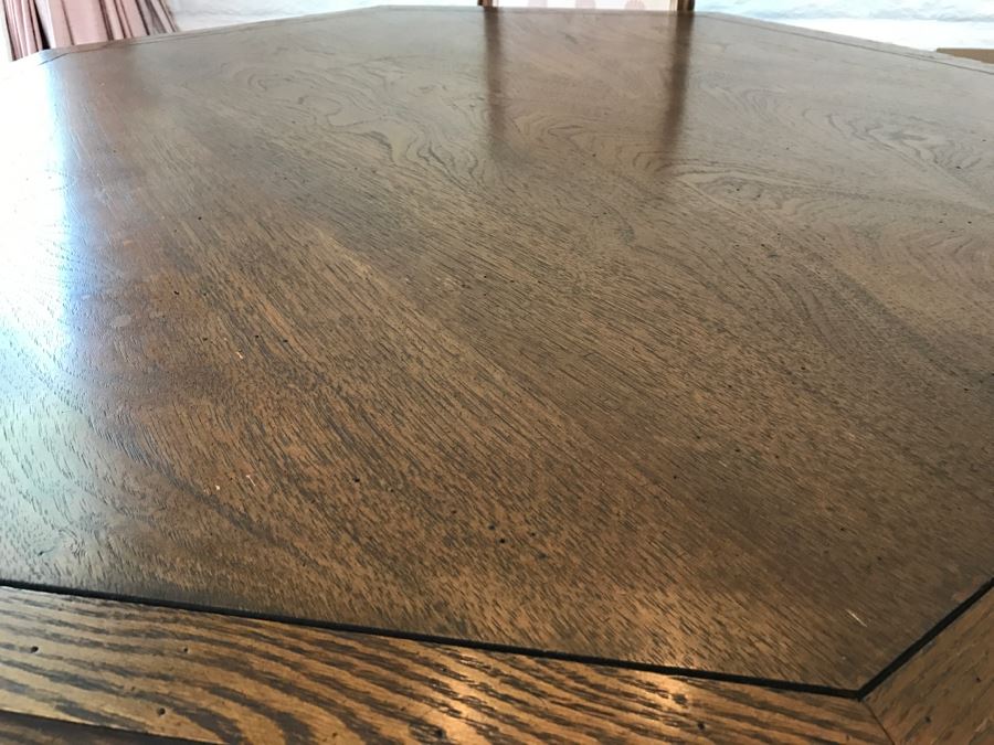 Vintage Pedestal Gaming Table With Four High Back Armchairs By Salem House [Photo 10]