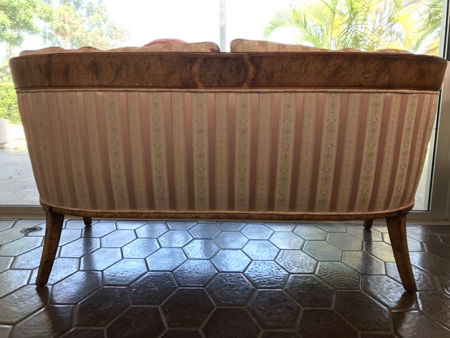 Designer Wooden Upholstered Settee Sofa With Armchair And Throw Pillows [Photo 15]