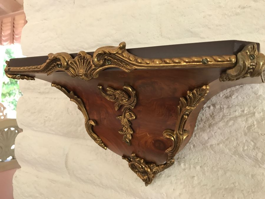 Designer Wall Shelf With Gilt Ornamentation [Photo 2]