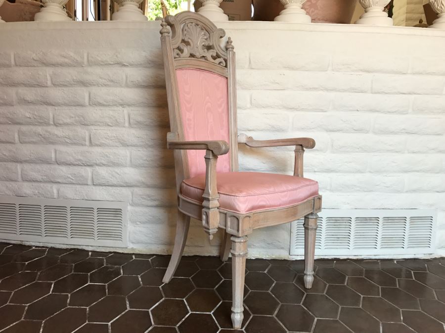 Stunning Double Pedestal Dining Table With Six Heavy Solid Chairs And Two Leaves [Photo 3]