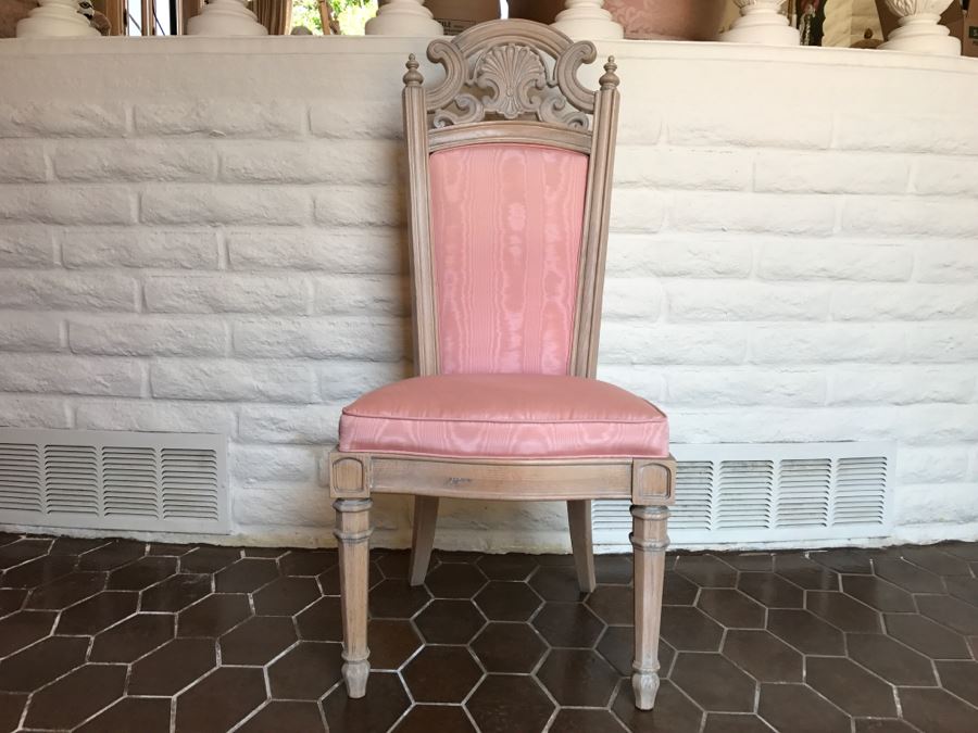 Stunning Double Pedestal Dining Table With Six Heavy Solid Chairs And Two Leaves [Photo 13]