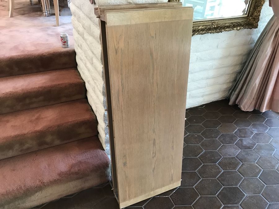 Stunning Double Pedestal Dining Table With Six Heavy Solid Chairs And Two Leaves [Photo 23]