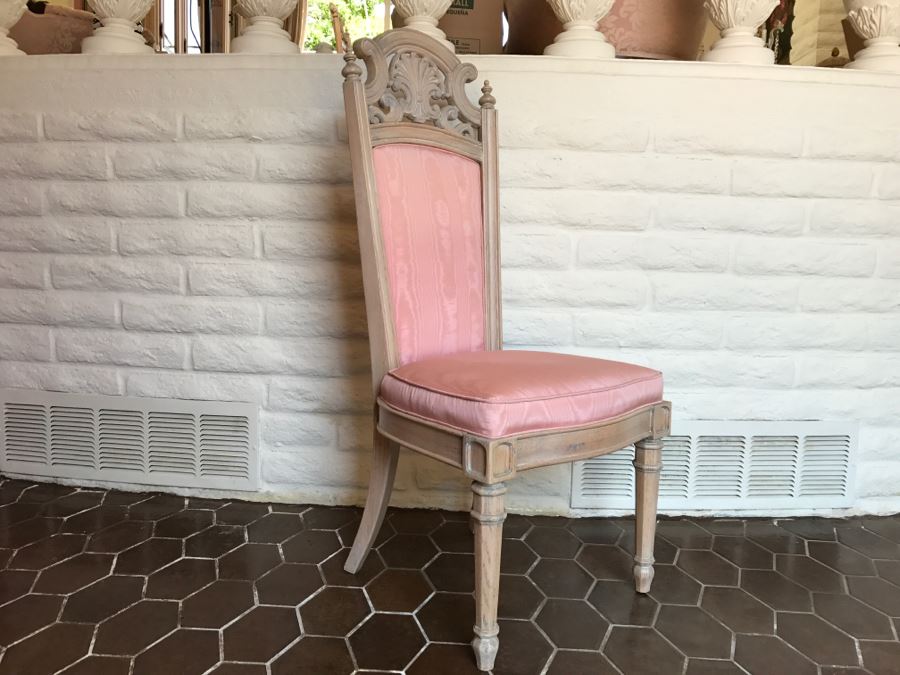Stunning Double Pedestal Dining Table With Six Heavy Solid Chairs And Two Leaves [Photo 14]