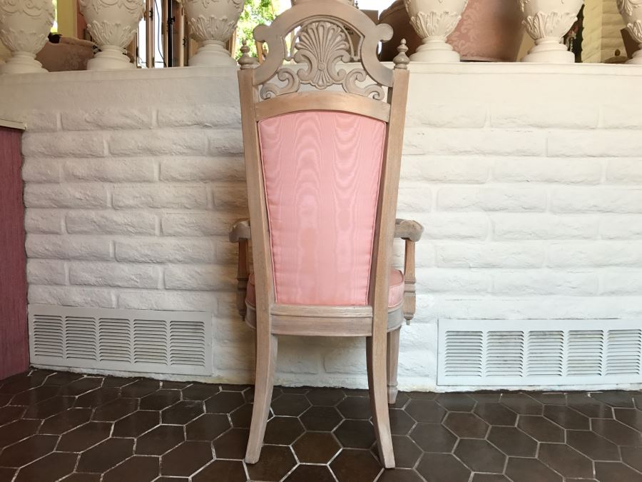 Stunning Double Pedestal Dining Table With Six Heavy Solid Chairs And Two Leaves [Photo 20]