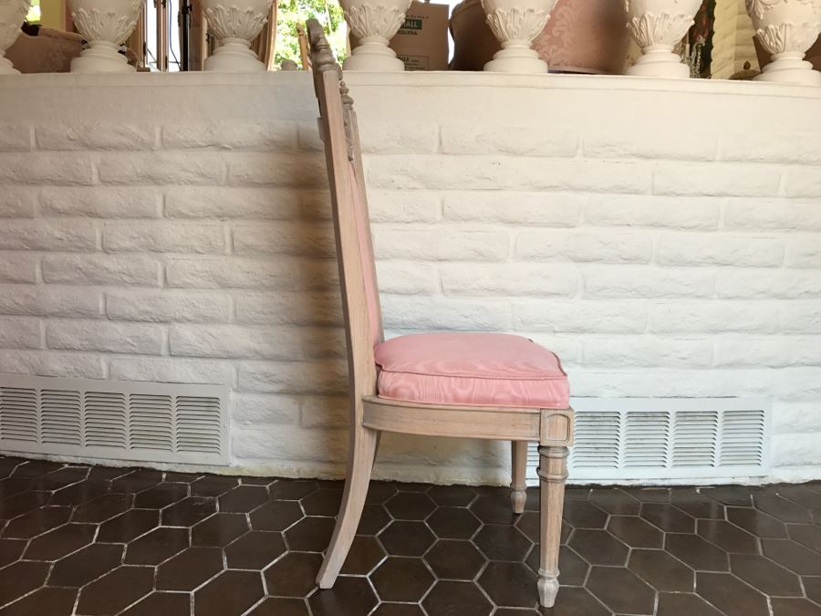 Stunning Double Pedestal Dining Table With Six Heavy Solid Chairs And Two Leaves [Photo 15]