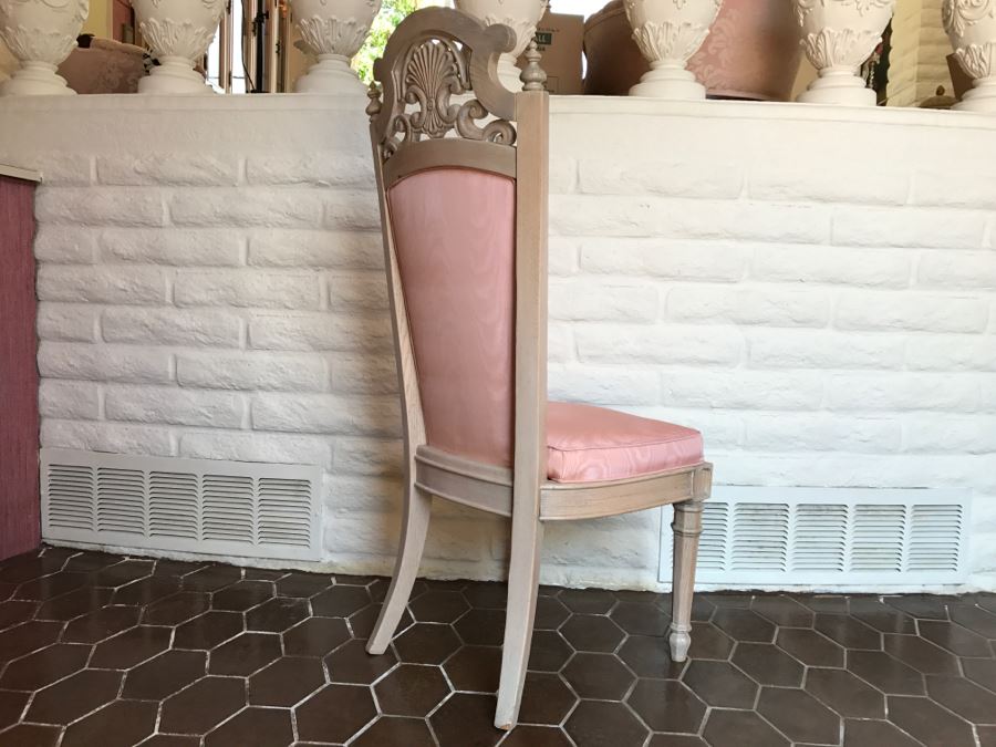 Stunning Double Pedestal Dining Table With Six Heavy Solid Chairs And Two Leaves [Photo 16]