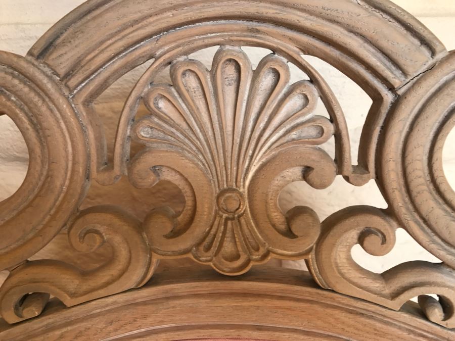 Stunning Double Pedestal Dining Table With Six Heavy Solid Chairs And Two Leaves [Photo 22]