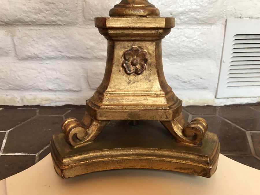 Stunning Designer 10 Candle Gilt Wood And Metal Candelabra [Photo 5]